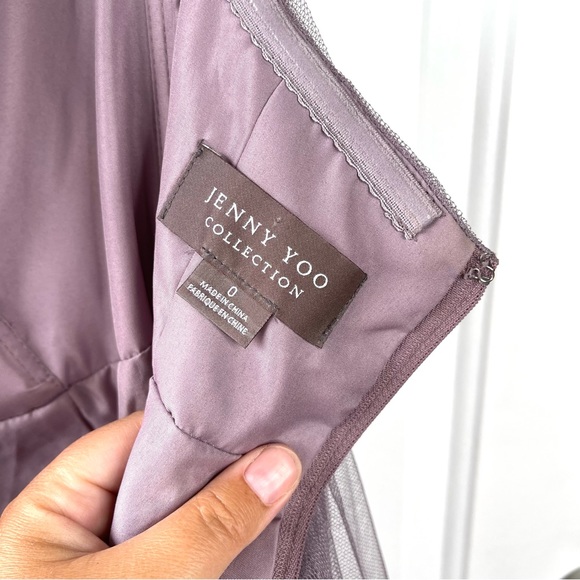 Jenny Yoo Bridesmaid Homecoming Dress Annabelle Lilac Size 0 - Picture 7 of 10